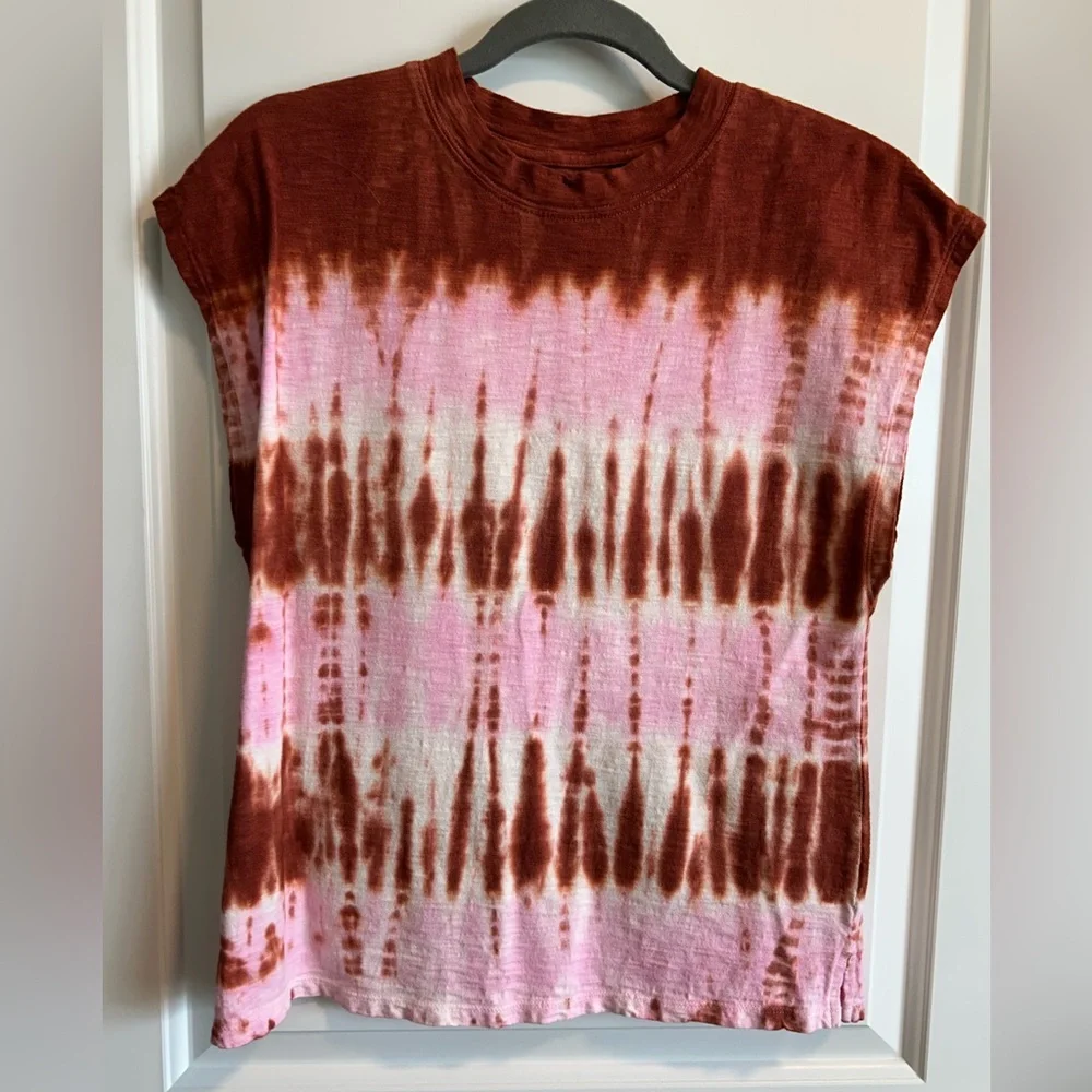 Universal Thread Tie-Dye Muscle Tee - Pink and Brown - Picture 2 of 5